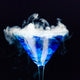 Blue Cocktail With Splash and Ice Vapor 