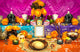 Mexican day of the dead altar (Dia de Muertos) 