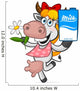 Cheerful Cow Holding Carton Wall Decal