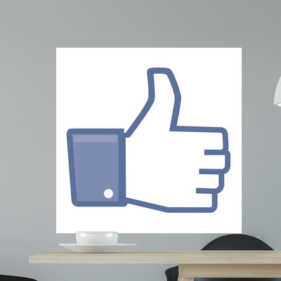 Like Thumb up Wall Decal shown on a wall