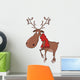Christmas deer cartoon Wall Decal