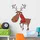 Christmas deer cartoon Wall Decal