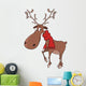 Christmas deer cartoon Wall Decal
