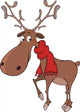Christmas deer cartoon Wall Decal