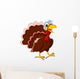 Funny Turkey Cartoon posing Wall Decal