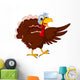 Funny Turkey Cartoon Posing Wall Decal