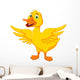 Happy Duck Cartoon Wall Decal