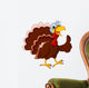 Funny Turkey Cartoon Thumb up Wall Decal