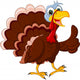 Funny Turkey Cartoon Thumb up Wall Decal