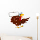 Funny Turkey Cartoon Posing with blank sign Wall Decal