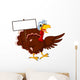 Funny Turkey Cartoon Posing with blank sign Wall Decal