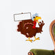 Funny Turkey Cartoon Posing with blank sign Wall Decal