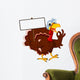 Funny Turkey Cartoon Posing with blank sign Wall Decal