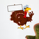 Funny Turkey Cartoon Posing with blank sign Wall Decal