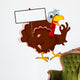 Funny Turkey Cartoon Posing with blank sign Wall Decal
