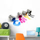 Spilled CMYK paint Wall Decal