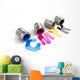 Spilled CMYK paint Wall Decal