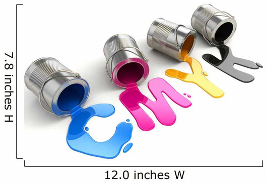 Spilled CMYK paint Wall Decal