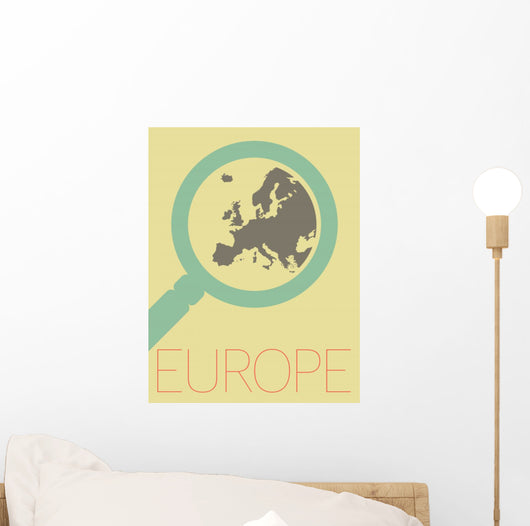 Vector Minimal Design - Europe Zoomed Wall Mural