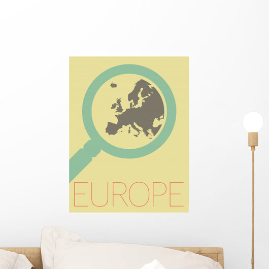 Vector Minimal Design - Europe Zoomed Wall Mural