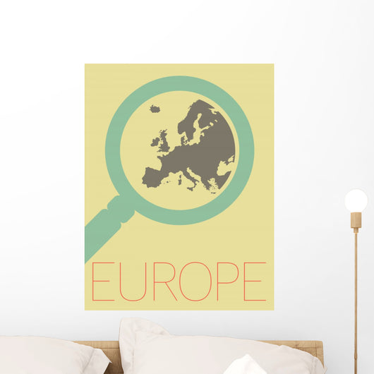 Vector Minimal Design - Europe Zoomed Wall Mural