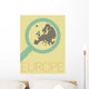 Vector Minimal Design - Europe Zoomed Wall Mural