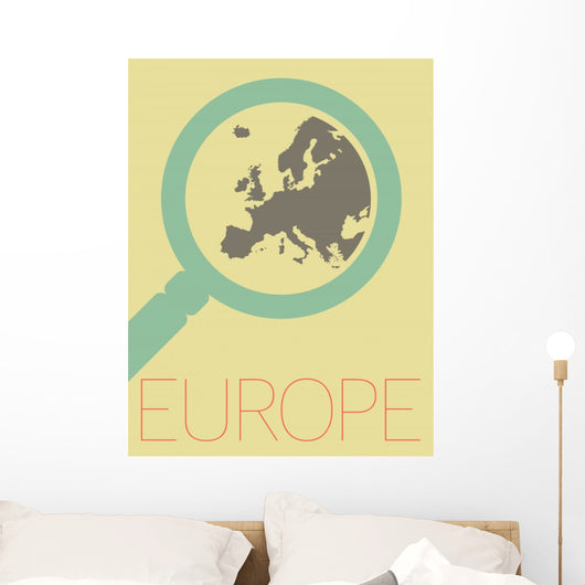 Vector Minimal Design - Europe Zoomed Wall Mural