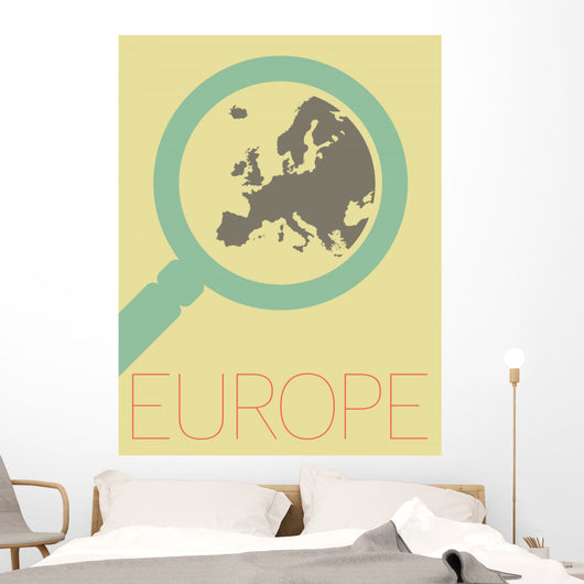 Vector Minimal Design - Europe Zoomed Wall Mural