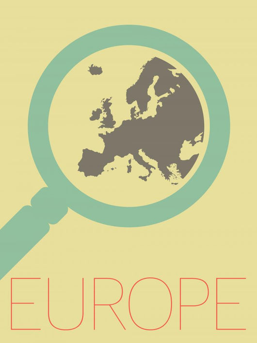 Vector Minimal Design - Europe Zoomed Wall Mural