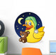 Rubber Duck Nap Time Cartoon Character Wall Decal
