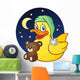 Rubber Duck Nap Time Cartoon Character Wall Decal