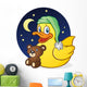 Rubber Duck Nap Time Cartoon Character Wall Decal