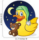 Rubber Duck Nap Time Cartoon Character Wall Decal