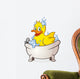 Rubber Duck Bubble Bath Cartoon Character Wall Decal