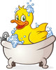 Rubber Duck Bubble Bath Cartoon Character Wall Decal
