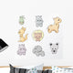 Set of Wild Animals Wall Decal