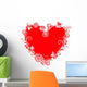 Grunge Valentine Frame Heart Wall Decal