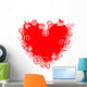 Grunge Valentine Frame Heart Wall Decal