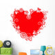 Grunge Valentine Frame Heart Wall Decal