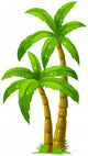 Two Palm Trees Wall Decal