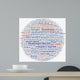 Tag or word cloud human resources related in shape of circle Wall Decal