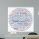 Tag or word cloud human resources related in shape of circle Wall Decal