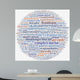 Tag or word cloud human resources related in shape of circle Wall Decal