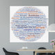 Tag or word cloud human resources related in shape of circle Wall Decal