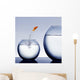 goldfish jumping out of the water Wall Mural