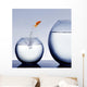 goldfish jumping out of the water Wall Mural