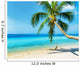 Green tree on white sand beach Wall Mural