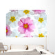 White and Pink Flowers Wall Mural