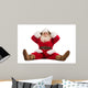 Hilarious and funny Santa Claus confused while sitting 