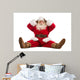 Hilarious and funny Santa Claus confused while sitting 